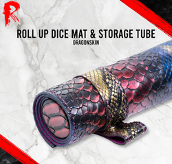 Roll Up Dice Mat & Storage Tube - Dragonskin
