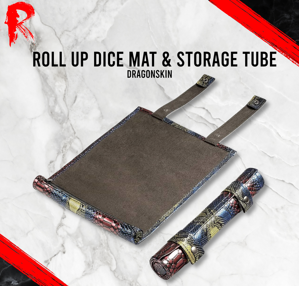 Roll Up Dice Mat & Storage Tube - Dragonskin