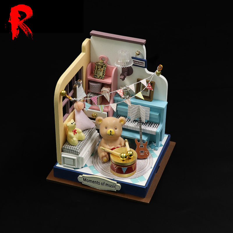 Moments of Music DIY Book Nook Mini Dollhouse Model Kit