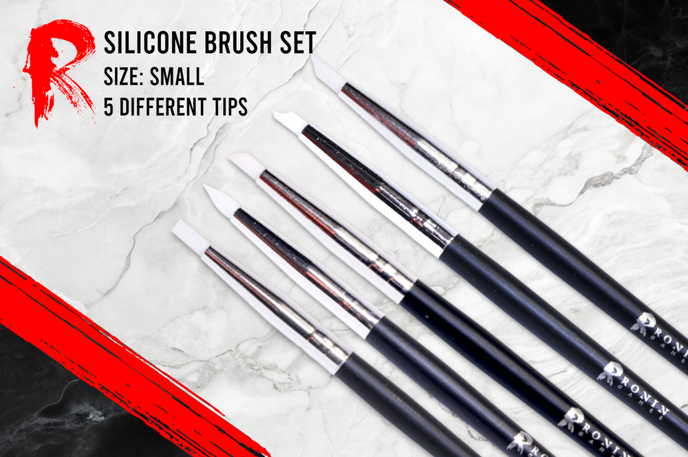 Ronin Games Tools - Set Of 5 Silicone Brushes - Small Size