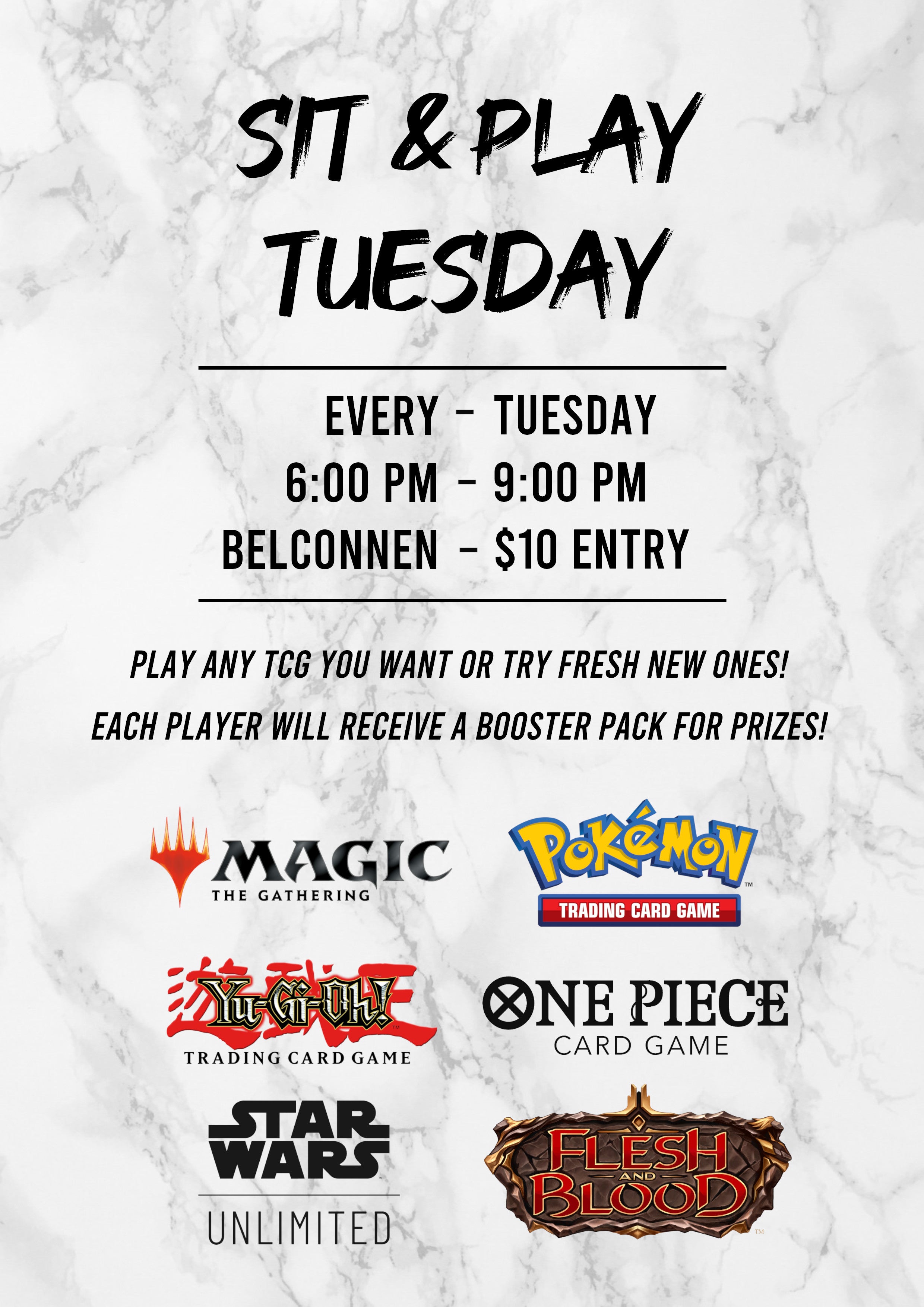Weekly TCG Sit & Play Tuesday - Belconnen Only