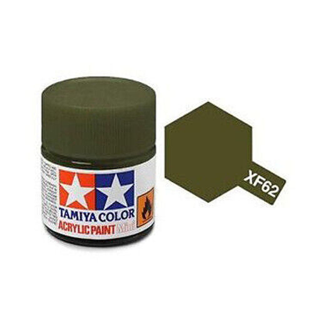 Tamiya XF-62 Acrylic Mini Olive Drab (Flat)