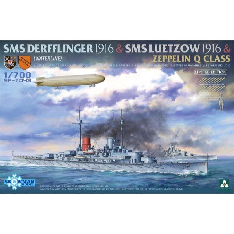 1/700 SMS Derfflinger 1916 & SMS Luetzow 1916 & Zeppelin Q Class (Snowman) (Limited Edition)