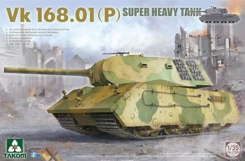 Takom 1/35 Vk 168.01(P) Super Heavy Tank Plastic Model Kit