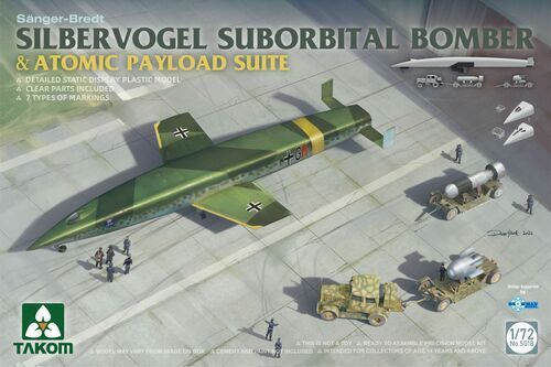 Takom 1/72 Silbervogel Suborbital Bomber & Atomic Payload Suite Plastic Model Kit