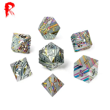 Technofuture - Metal 7-Dice RPG Set - Ronin Games Dice