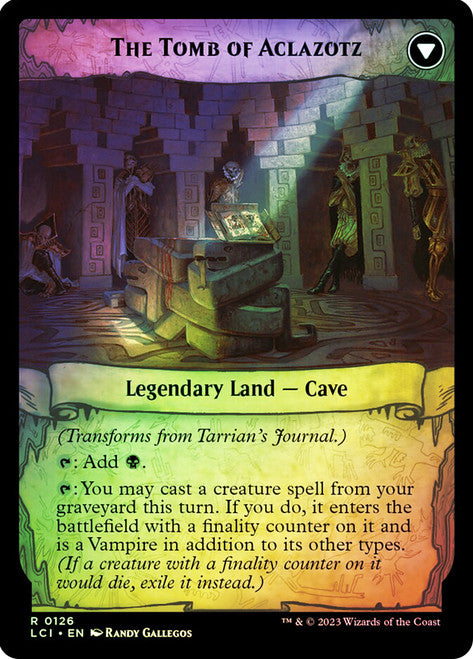 Tarrian's Journal // The Tomb of Aclazotz [The Lost Caverns of Ixalan Prerelease Cards]