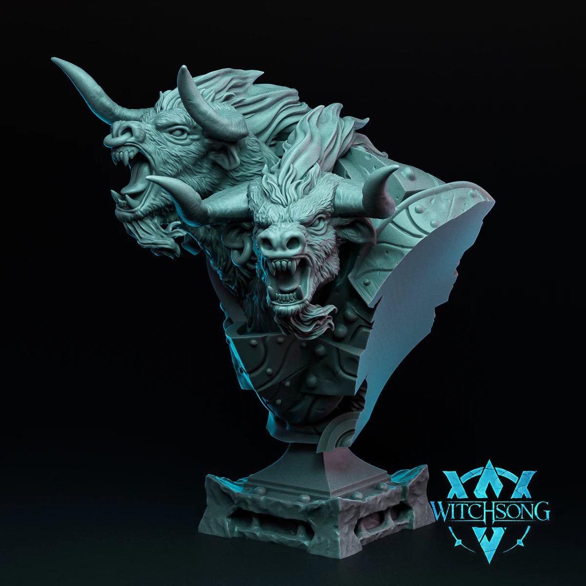 Twinhorn, the Marauder Bust - Witchsong Miniatures - Fox Den Resin Printed Miniature