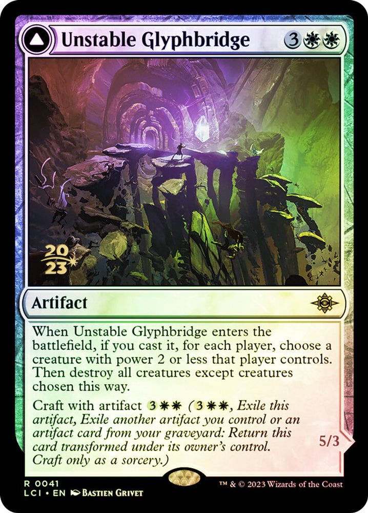 Unstable Glyphbridge // Sandswirl Wanderglyph [The Lost Caverns of Ixalan Prerelease Cards]