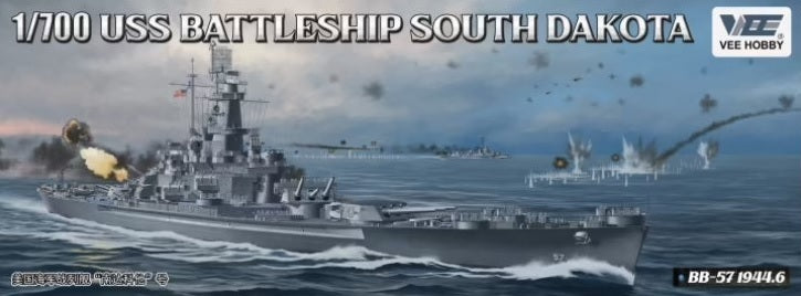 1/700 South Dakota Battleship BB-57 1944 Deluxe Edition Plastic Model Kit