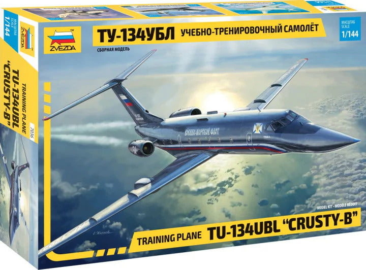 Zvezda Tupolew TU-134 UBL Training plane (NATO code Crusty-B) Plastic Model Kit