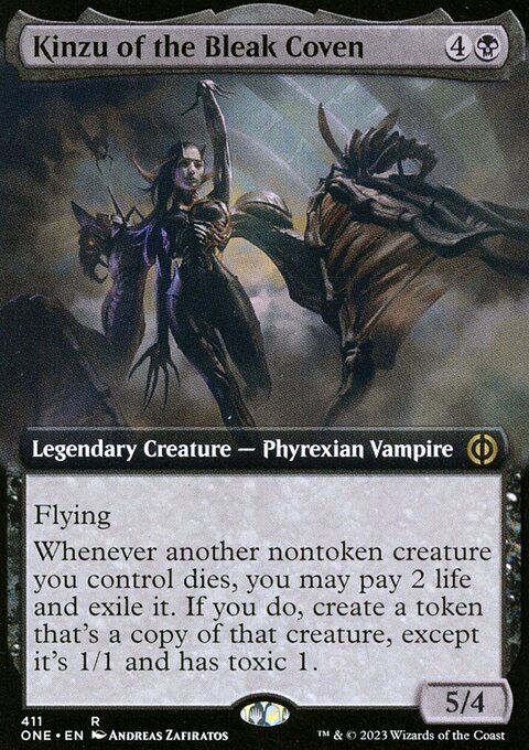 Kinzu of the Bleak Coven (Extended Art) [Phyrexia: All Will Be One]