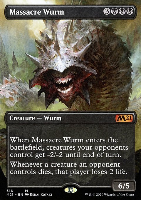 Massacre Wurm (Borderless Alternate Art) [Core Set 2021]