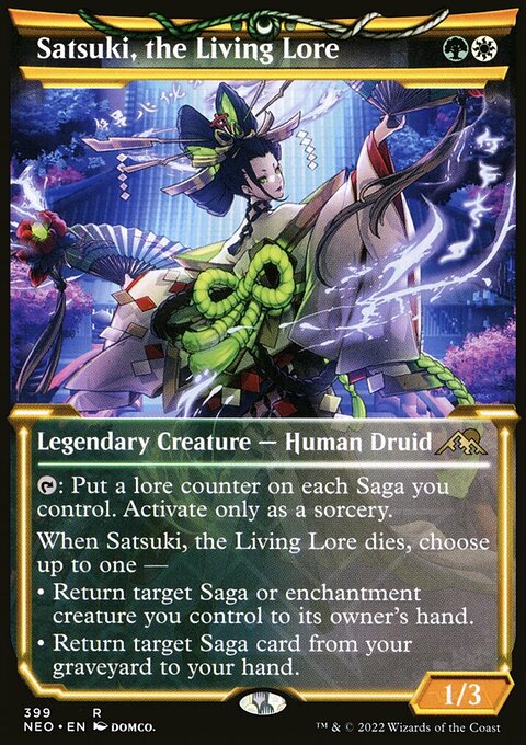 Satsuki, the Living Lore (Showcase Soft Glow) [Kamigawa: Neon Dynasty]