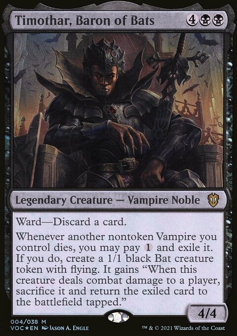 Timothar, Baron of Bats [Innistrad: Crimson Vow Commander]