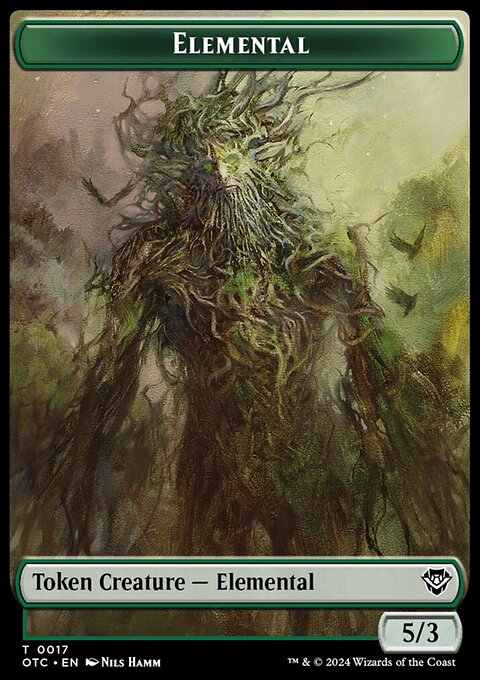 Insect // Elemental (0017) Double-Sided Token [Outlaws of Thunder Junction Commander Tokens]