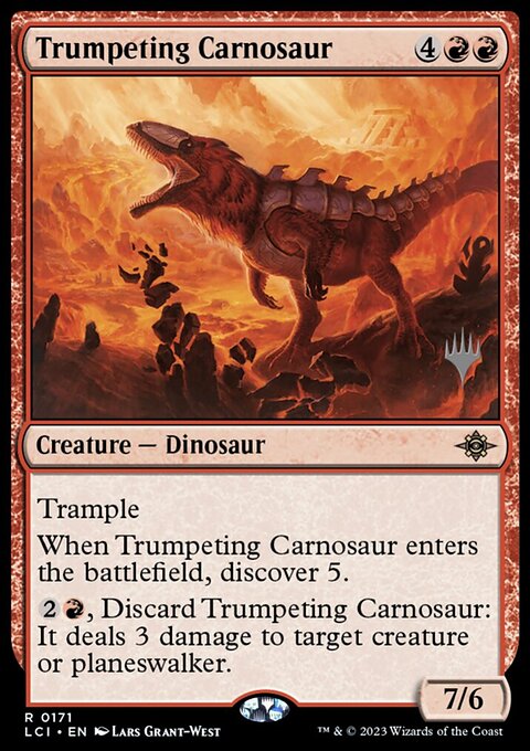 Trumpeting Carnosaur (Promo Pack) [The Lost Caverns of Ixalan Promos]