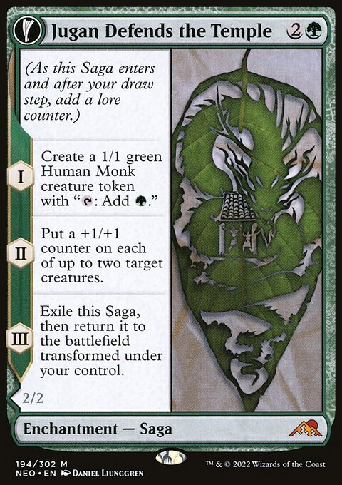 Jugan Defends the Temple // Remnant of the Rising Star [Kamigawa: Neon Dynasty Prerelease Promos]