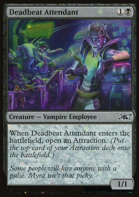 Deadbeat Attendant (Galaxy Foil) [Unfinity]