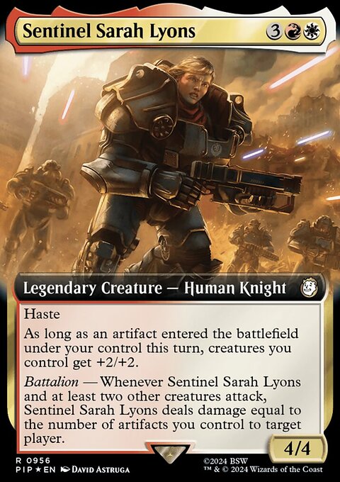 Sentinel Sarah Lyons (Extended Art) (Surge Foil) [Fallout]