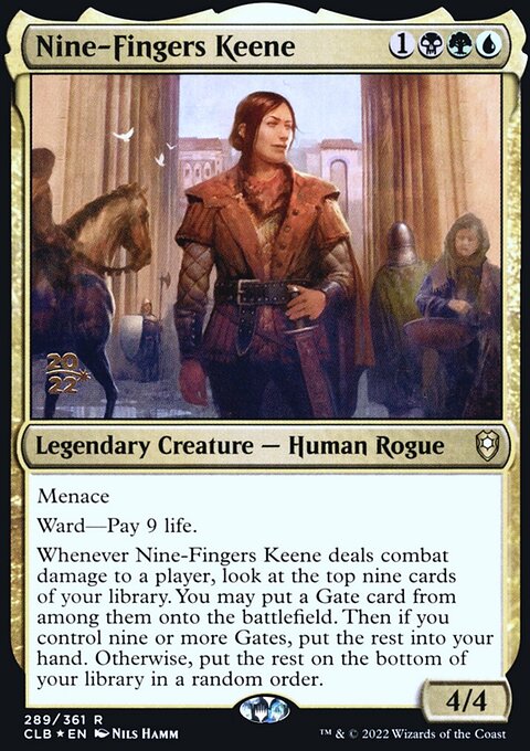 Nine-Fingers Keene [Commander Legends: Battle for Baldur's Gate Prerelease Promos]