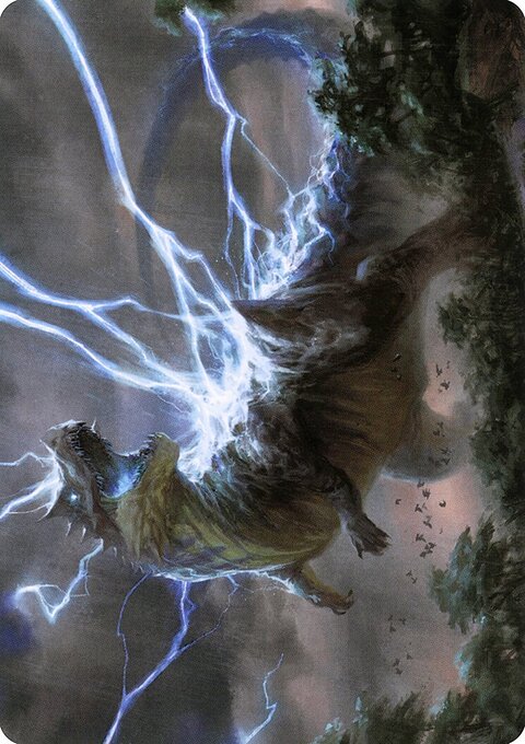 Thrasta, Tempest's Roar Art Card (41) (Gold-Stamped Signature) [Modern Horizons 2 Art Series]