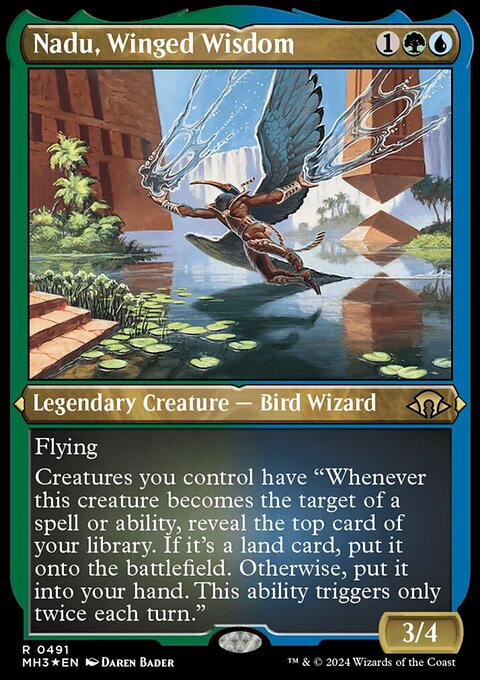 Nadu, Winged Wisdom (Foil Etched) [Modern Horizons 3]