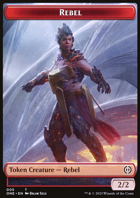 Rebel // Samurai Double-Sided Token [Phyrexia: All Will Be One Tokens]