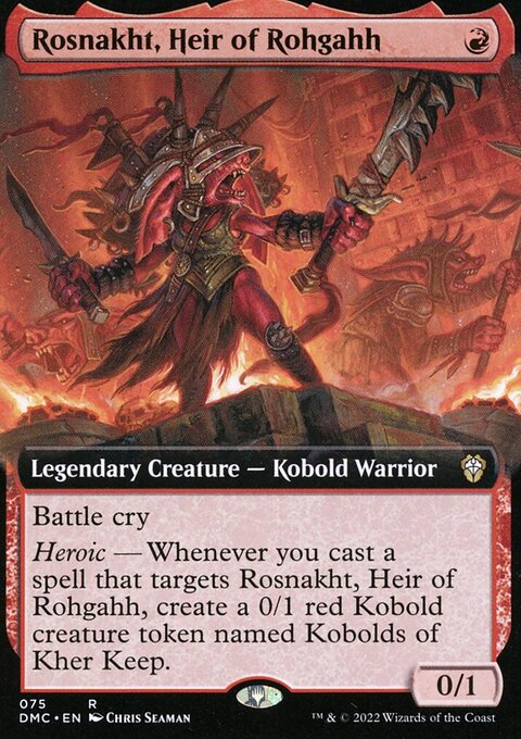 Rosnakht, Heir of Rohgahh (Extended Art) [Dominaria United Commander]