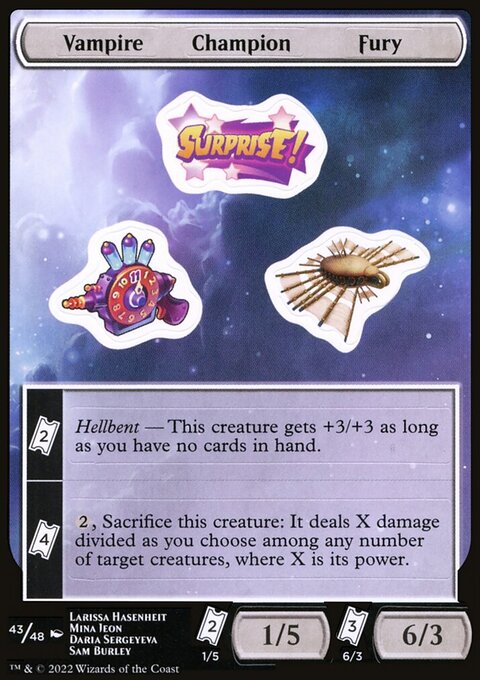 Vampire Champion Fury [Unfinity Stickers]