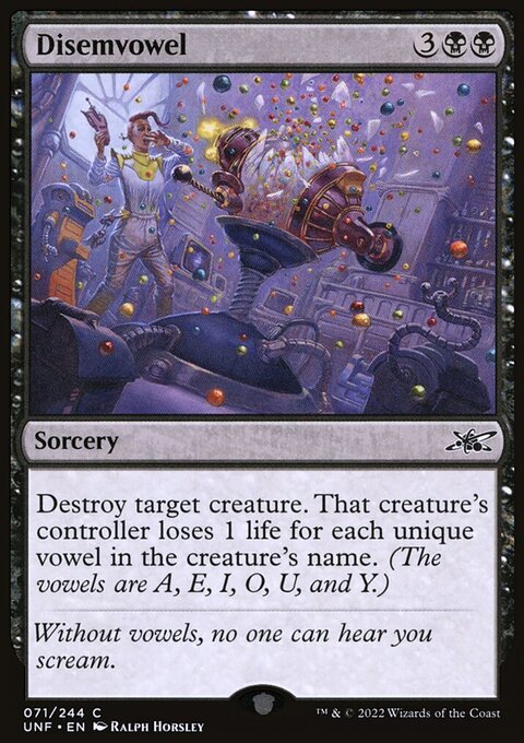 Disemvowel [Unfinity]
