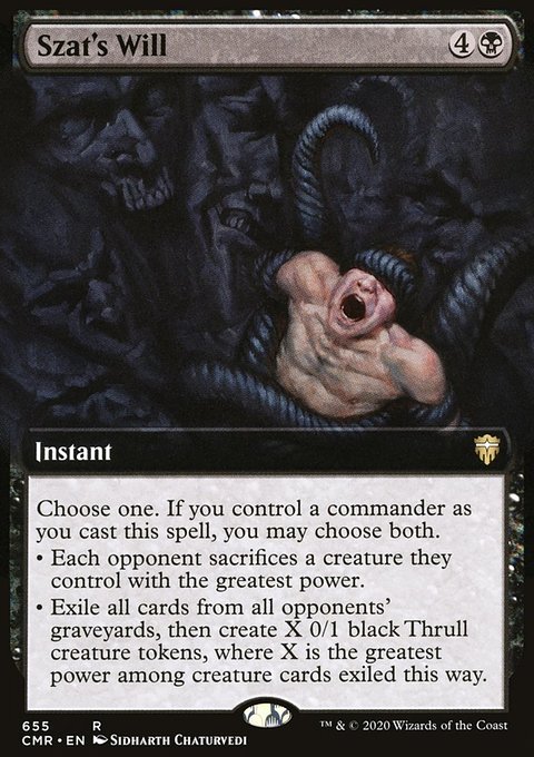 Szat's Will (Extended Art) [Commander Legends]