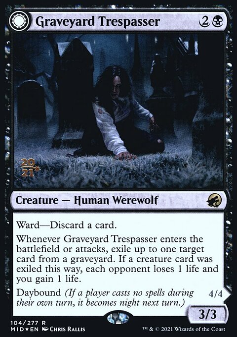 Graveyard Trespasser // Graveyard Glutton [Innistrad: Midnight Hunt Prerelease Promos]