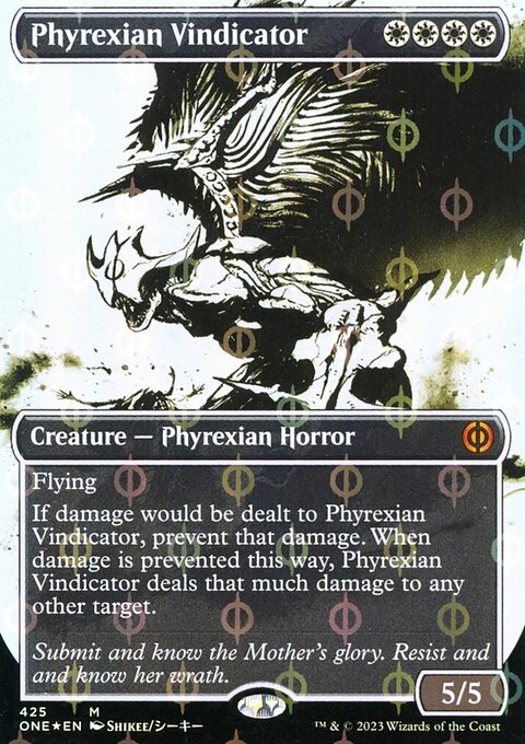 Phyrexian Vindicator (Borderless Ichor Step-and-Compleat Foil) [Phyrexia: All Will Be One]