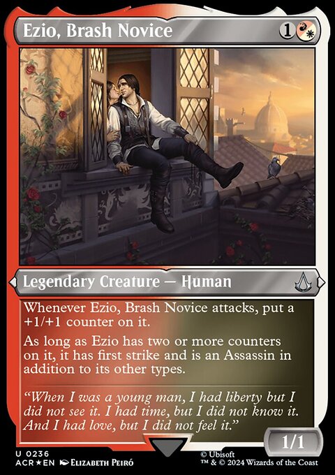 Ezio, Brash Novice (Foil Etched) [Assassin's Creed]