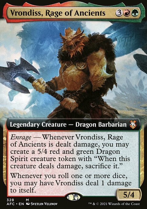 Vrondiss, Rage of Ancients (Extended Art) [Dungeons & Dragons: Adventures in the Forgotten Realms Commander]
