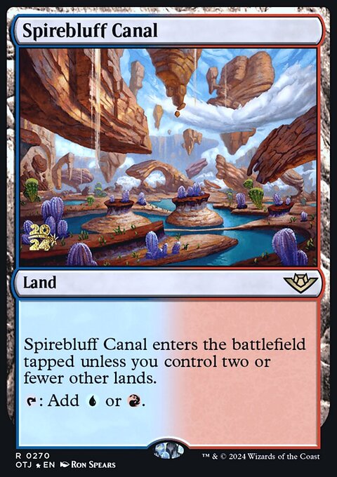 Spirebluff Canal (OTJ) [Outlaws of Thunder Junction Prerelease Promos]