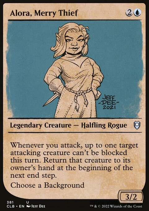 Alora, Merry Thief (Showcase) [Commander Legends: Battle for Baldur's Gate]