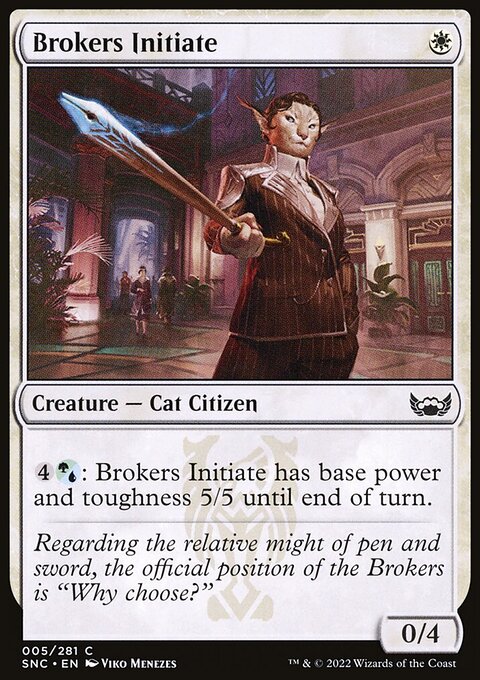 Brokers Initiate [Streets of New Capenna]