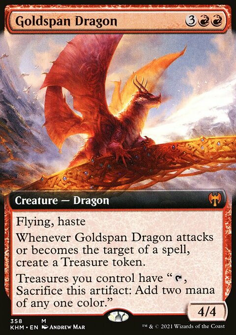 Goldspan Dragon (Extended Art) [Kaldheim]