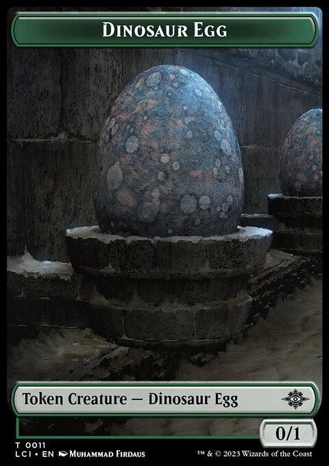 Dinosaur Egg // Dinosaur (0010) Double-Sided Token [The Lost Caverns of Ixalan Tokens]