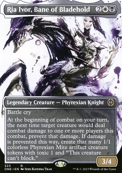 Ria Ivor, Bane of Bladehold (Borderless Ichor) [Phyrexia: All Will Be One]