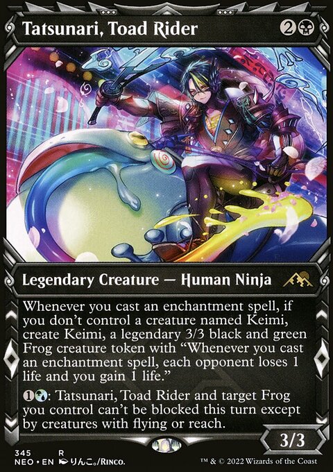 Tatsunari, Toad Rider (Showcase Ninja) [Kamigawa: Neon Dynasty]
