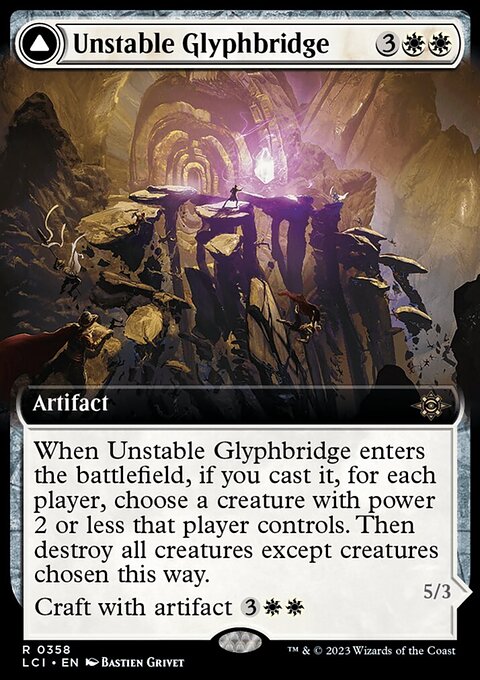 Unstable Glyphbridge // Sandswirl Wanderglyph (Extended Art) [The Lost Caverns of Ixalan]