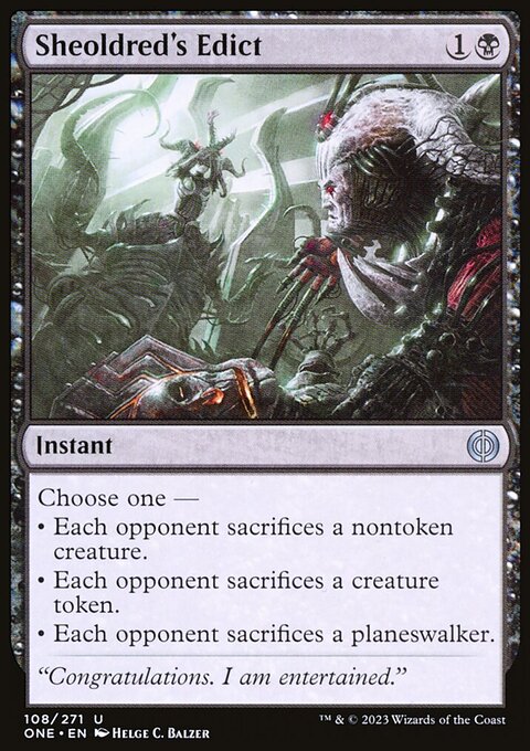 Sheoldred's Edict [Phyrexia: All Will Be One]