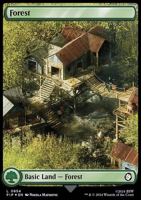 Forest (0854) (Surge Foil) [Fallout]