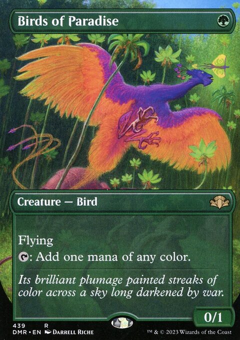 Birds of Paradise (Borderless Alternate Art) [Dominaria Remastered]