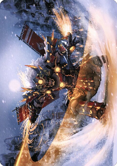 Asari Captain Art Card (Gold-Stamped Signature) [Kamigawa: Neon Dynasty Art Series]