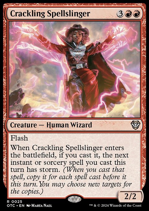 Crackling Spellslinger [Outlaws of Thunder Junction Commander]