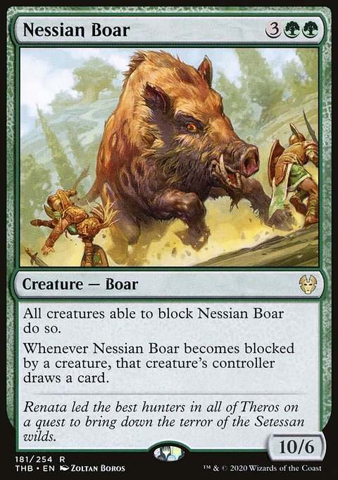 Nessian Boar [Theros Beyond Death Prerelease Promos]